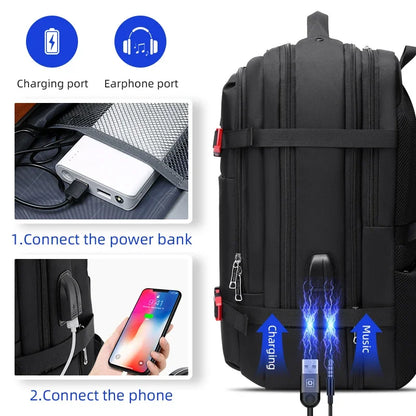 New Backpack Notebook 15’6 Male Expandable Large Capacity Travel Luggage Hiking Backpacks for Sport Business Bag Ergonomic Woman