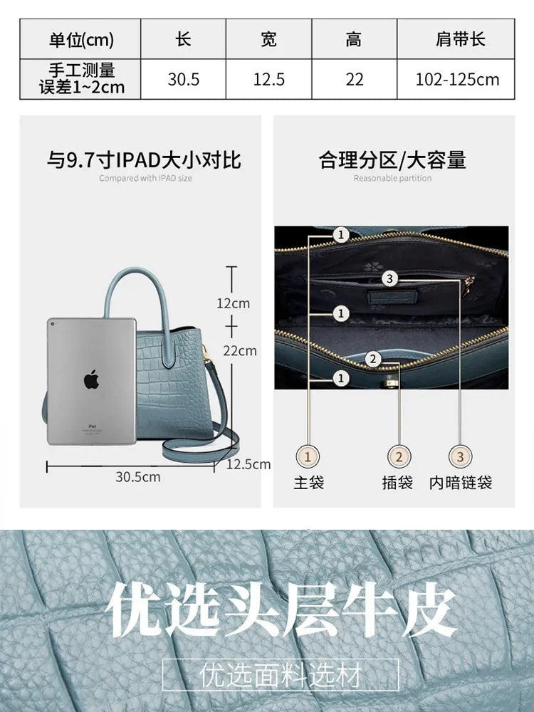 New Bag Large Capacity Women's Bag 2024 New Fashion Simple Handbag Single Shoulder Crossbody Bag Bags Luxury Handbags