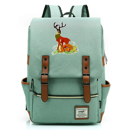 New  Bambi Boys Girls Kids Student School Book Bags Teenagers Canvas Women Bagpack Men Laptop Travel Backpack