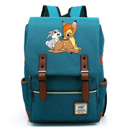 New  Bambi Boys Girls Kids Student School Book Bags Teenagers Canvas Women Bagpack Men Laptop Travel Backpack