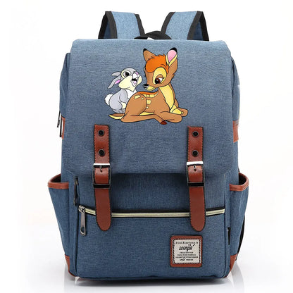 New  Bambi Boys Girls Kids Student School Book Bags Teenagers Canvas Women Bagpack Men Laptop Travel Backpack