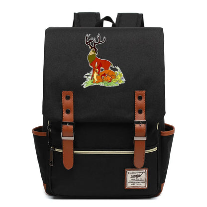 New  Bambi Boys Girls Kids Student School Book Bags Teenagers Canvas Women Bagpack Men Laptop Travel Backpack