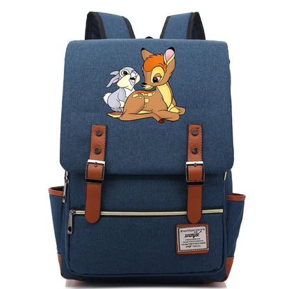 New  Bambi Boys Girls Kids Student School Book Bags Teenagers Canvas Women Bagpack Men Laptop Travel Backpack