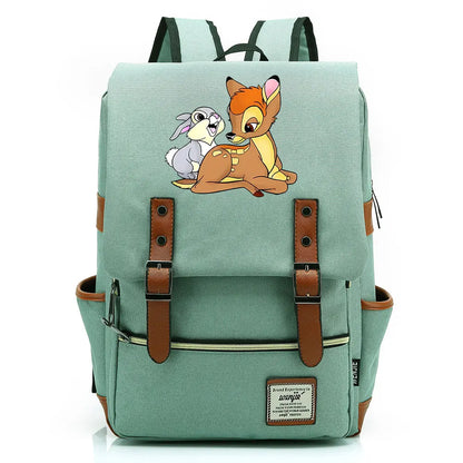 New  Bambi Boys Girls Kids Student School Book Bags Teenagers Canvas Women Bagpack Men Laptop Travel Backpack