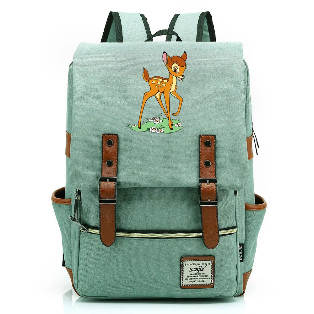 New  Bambi Boys Girls Kids Student School Book Bags Teenagers Canvas Women Bagpack Men Laptop Travel Backpack