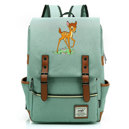 New  Bambi Boys Girls Kids Student School Book Bags Teenagers Canvas Women Bagpack Men Laptop Travel Backpack