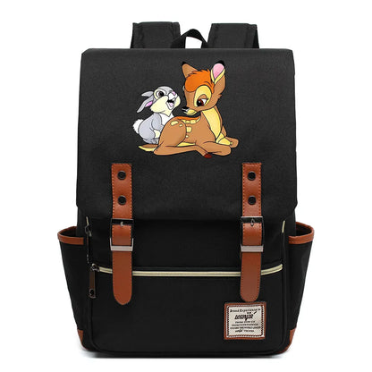 New  Bambi Boys Girls Kids Student School Book Bags Teenagers Canvas Women Bagpack Men Laptop Travel Backpack