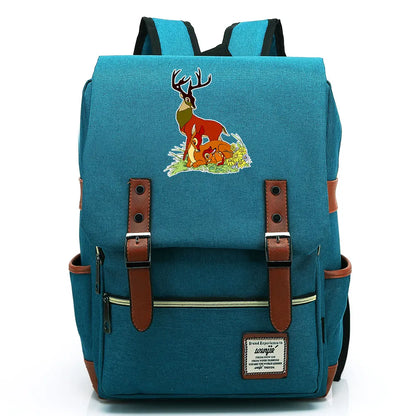 New  Bambi Boys Girls Kids Student School Book Bags Teenagers Canvas Women Bagpack Men Laptop Travel Backpack