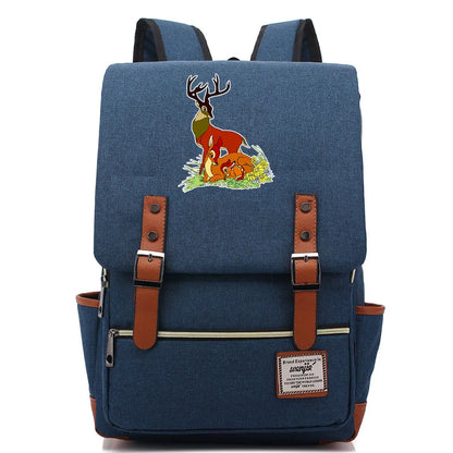 New  Bambi Boys Girls Kids Student School Book Bags Teenagers Canvas Women Bagpack Men Laptop Travel Backpack
