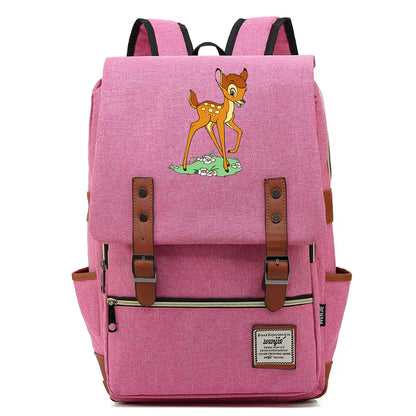 New  Bambi Boys Girls Kids Student School Book Bags Teenagers Canvas Women Bagpack Men Laptop Travel Backpack