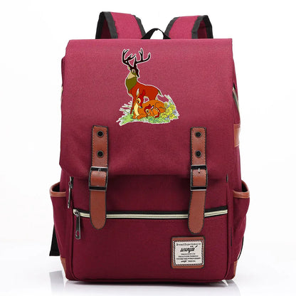 New  Bambi Boys Girls Kids Student School Book Bags Teenagers Canvas Women Bagpack Men Laptop Travel Backpack