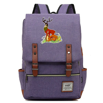 New  Bambi Boys Girls Kids Student School Book Bags Teenagers Canvas Women Bagpack Men Laptop Travel Backpack