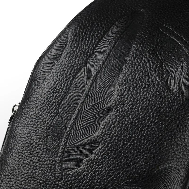 New Brand Hot Sale Men's Casual Genuine Leather Chest Luxury Cowhide Sling Crossbody Multi Functional Shoulder Bag