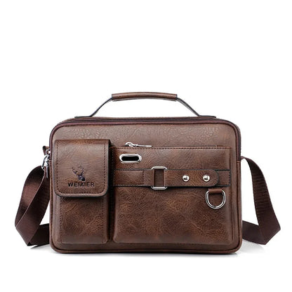 New Brand Shoulder for 10.4" Ipad PU Leather Men Casual Business Handbags Messenger s Fashion Man Crossbody Bag