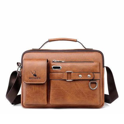 New Brand Shoulder for 10.4" Ipad PU Leather Men Casual Business Handbags Messenger s Fashion Man Crossbody Bag