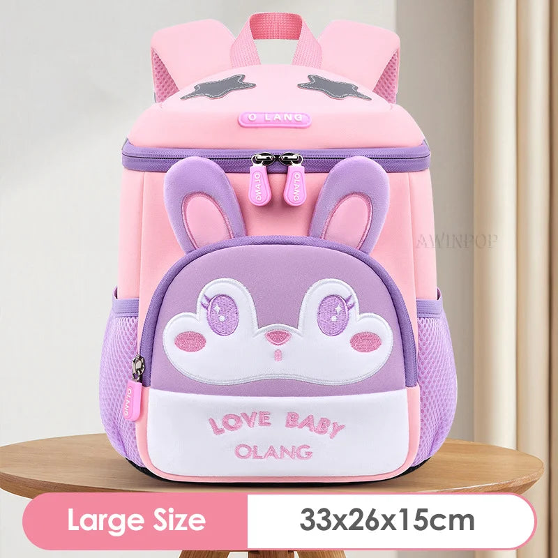 New Brown Bear School Bags for Boys Cute Fox Kids Bag Toddler Children Anti-lost Bookbag Girls Kawaii Backpack Mochila Escolar