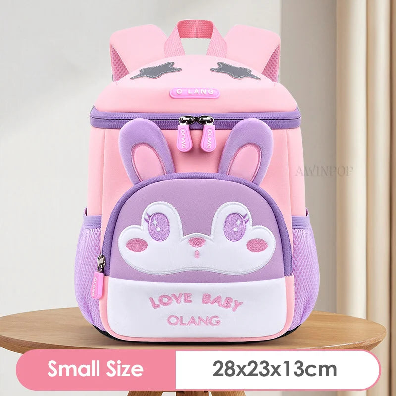 New Brown Bear School Bags for Boys Cute Fox Kids Bag Toddler Children Anti-lost Bookbag Girls Kawaii Backpack Mochila Escolar