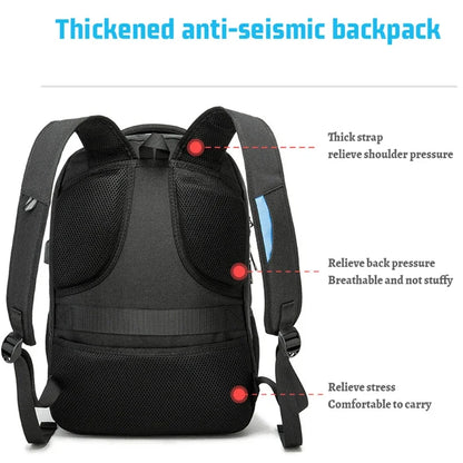 New Business Backpack for Men Lightweight Waterproof 15.6 Inch USB Charge Travel Laptop Backpacks Fashion School Bag Boys Teenag