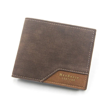 New Business Men Leather Luxury Short Wallet Man Foldable Card Holders Small Male Money Purses
