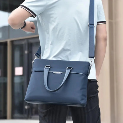 New Business Men's Executive Briefcase Fashion Zipper Handbag Office Man Laptop Large Capacity Male Shoulder Messenger Bag