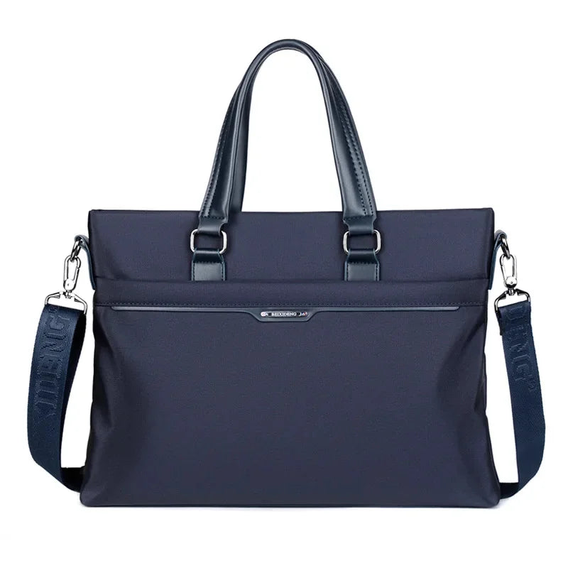 New Business Men's Executive Briefcase Fashion Zipper Handbag Office Man Laptop Large Capacity Male Shoulder Messenger Bag