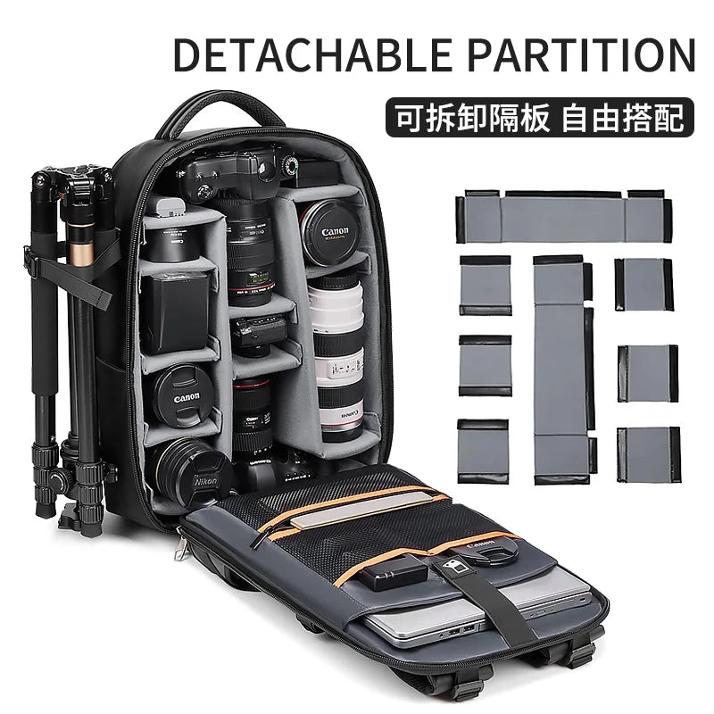 New Camera Backpack Waterproof Camera Bag Professional Outdoor Digital Dslr Bag Backpack For Canon Nikon SLR Lens Tripod Bag
