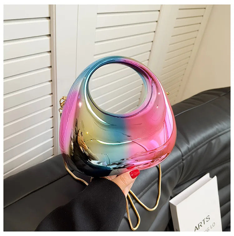New Candy-colored Acrylic Dinner Bag 2024 Summer Fashion All-match Crossbody Chain Bags Casual Large Capacity Handbags Female