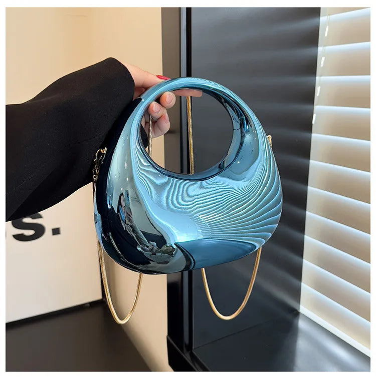 New Candy-colored Acrylic Dinner Bag 2024 Summer Fashion All-match Crossbody Chain Bags Casual Large Capacity Handbags Female