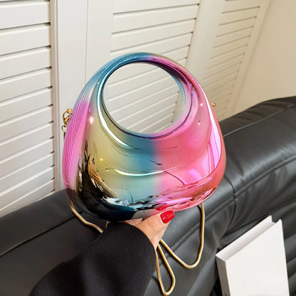 New Candy-colored Acrylic Dinner Bag 2024 Summer Fashion All-match Crossbody Chain Bags Casual Large Capacity Handbags Female