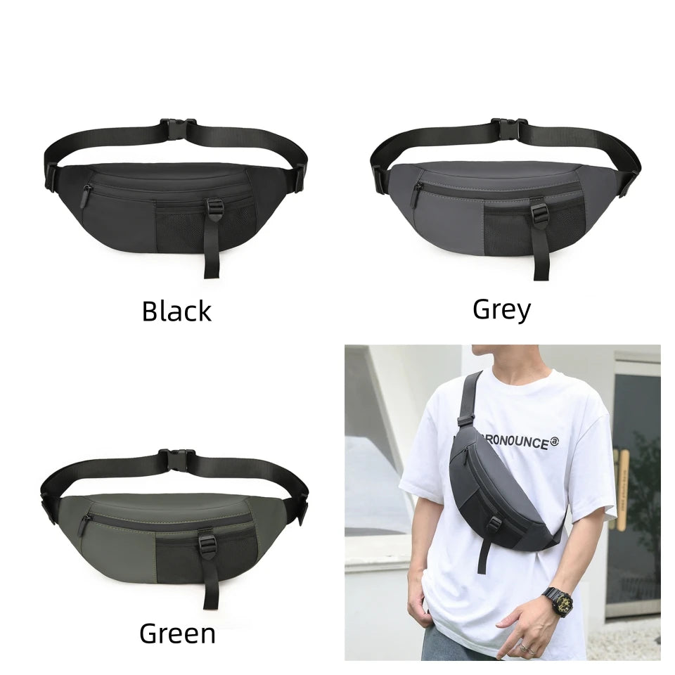 New Canvas Handbags Chest Pack Men's Fashion Shoulder Chest Bag Men's Travel Cross Chest Bag Men's Small Cross Waist Bag