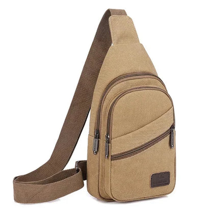 New Canvas Large Capacity Chest Pack Casual Sling Sports Male Shoulder Outdoor Crossbody Bag For Men