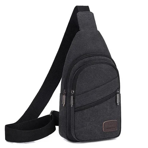 New Canvas Large Capacity Chest Pack Casual Sling Sports Male Shoulder Outdoor Crossbody Bag For Men