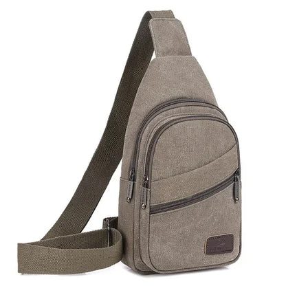 New Canvas Large Capacity Chest Pack Casual Sling Sports Male Shoulder Outdoor Crossbody Bag For Men