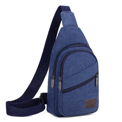 New Canvas Large Capacity Chest Pack Casual Sling Sports Male Shoulder Outdoor Crossbody Bag For Men