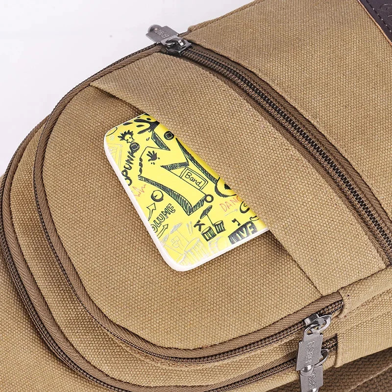 New Canvas Large Capacity Chest Pack Casual Sling Sports Male Shoulder Outdoor Crossbody Bag For Men