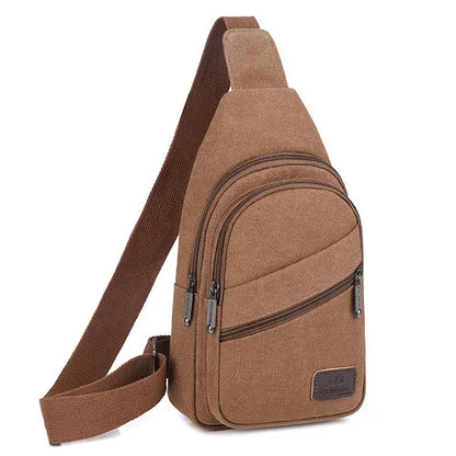 New Canvas Large Capacity Chest Pack Casual Sling Sports Male Shoulder Outdoor Crossbody Bag For Men