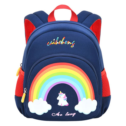 New Cartoon Unicorn Girls School Bags High Quality Kindergarten Children Toddler Backpack Rainbow Bag for Boys Mochila Infantil