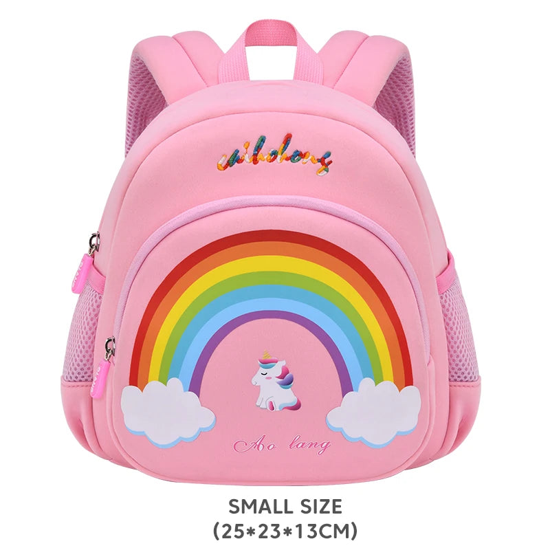 New Cartoon Unicorn Girls School Bags High Quality Kindergarten Children Toddler Backpack Rainbow Bag for Boys Mochila Infantil
