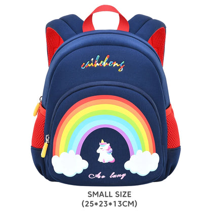 New Cartoon Unicorn Girls School Bags High Quality Kindergarten Children Toddler Backpack Rainbow Bag for Boys Mochila Infantil