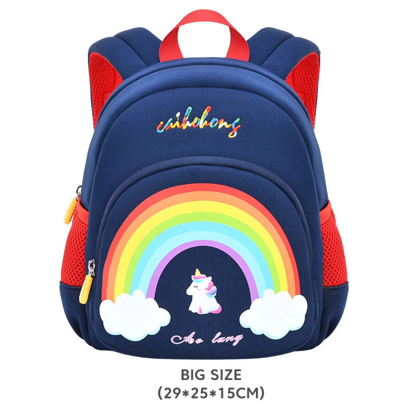 New Cartoon Unicorn Girls School Bags High Quality Kindergarten Children Toddler Backpack Rainbow Bag for Boys Mochila Infantil