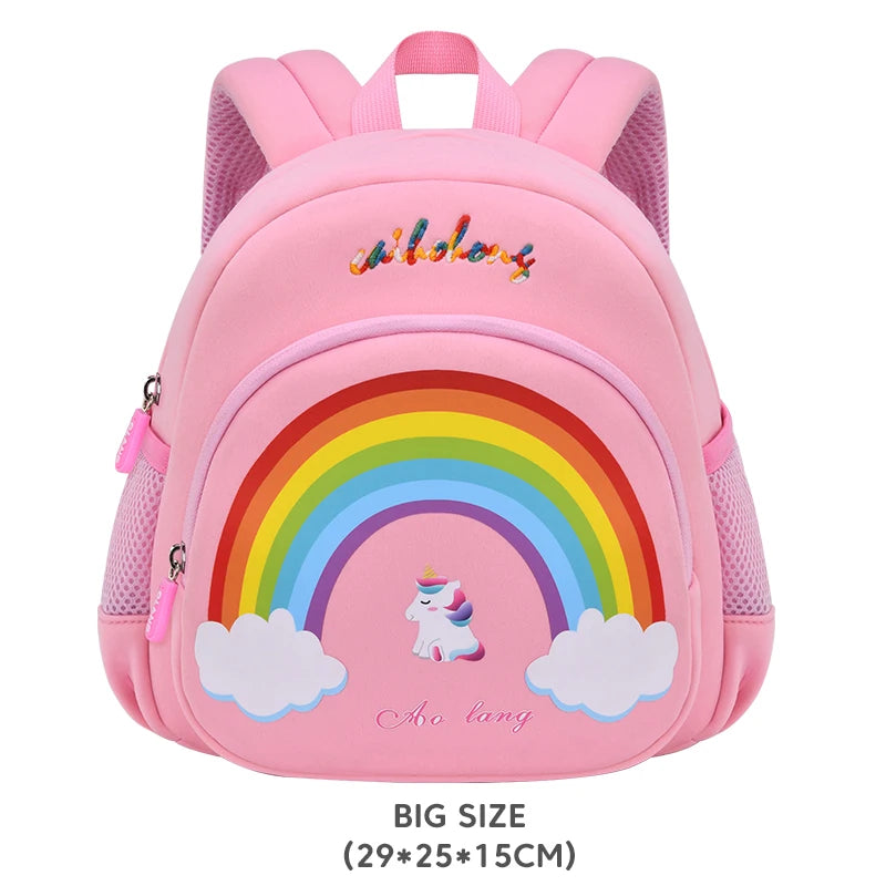 New Cartoon Unicorn Girls School Bags High Quality Kindergarten Children Toddler Backpack Rainbow Bag for Boys Mochila Infantil