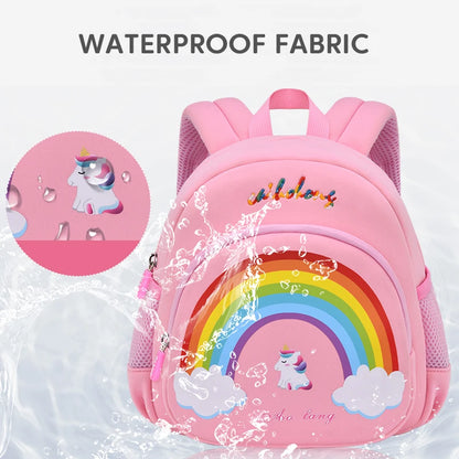 New Cartoon Unicorn Girls School Bags High Quality Kindergarten Children Toddler Backpack Rainbow Bag for Boys Mochila Infantil