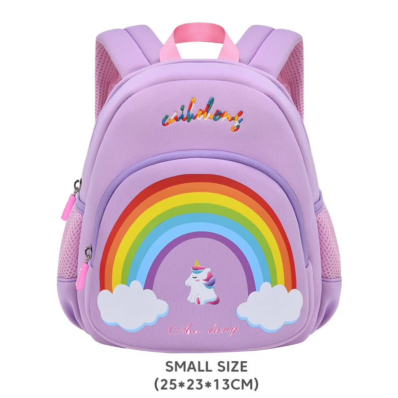 New Cartoon Unicorn Girls School Bags High Quality Kindergarten Children Toddler Backpack Rainbow Bag for Boys Mochila Infantil