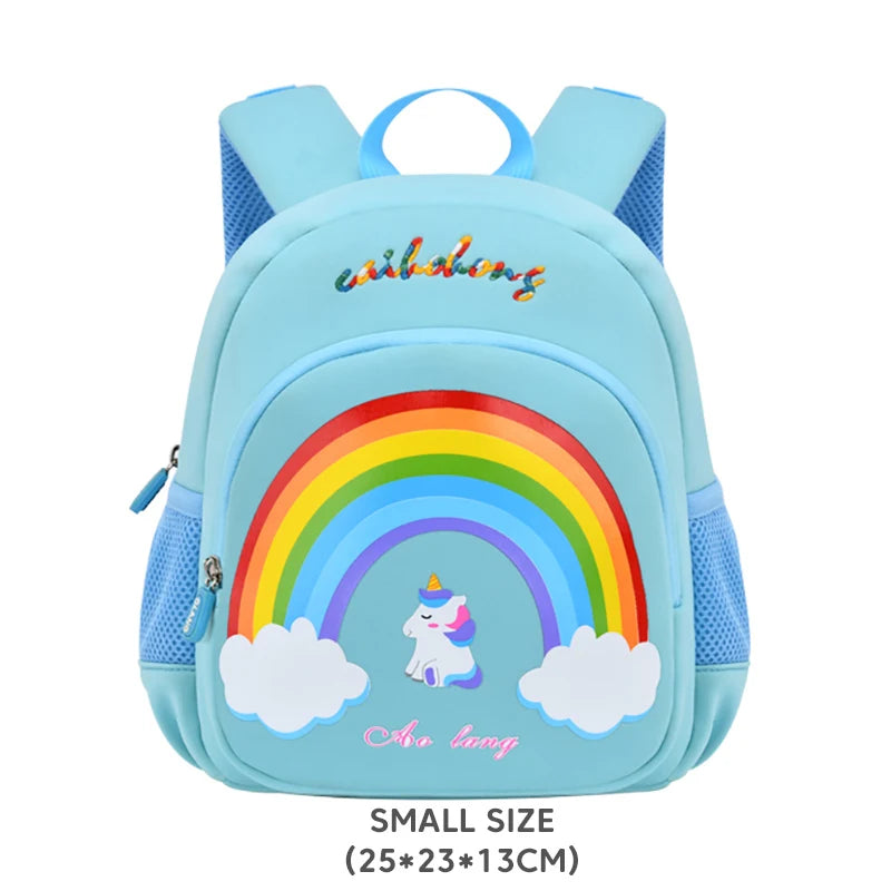 New Cartoon Unicorn Girls School Bags High Quality Kindergarten Children Toddler Backpack Rainbow Bag for Boys Mochila Infantil