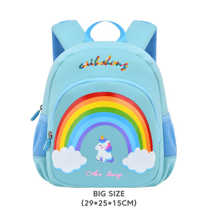 New Cartoon Unicorn Girls School Bags High Quality Kindergarten Children Toddler Backpack Rainbow Bag for Boys Mochila Infantil