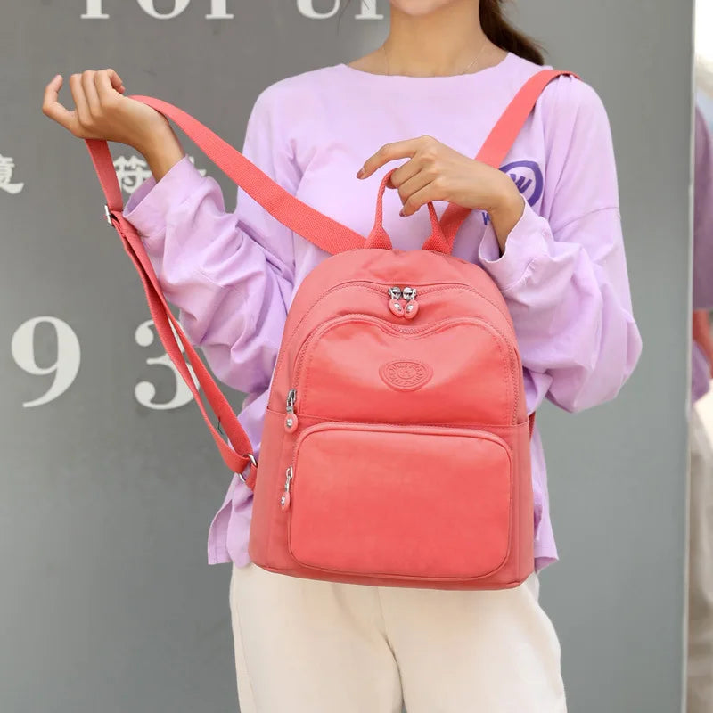 New Casual Backpack Women Small Nylon School Bags for Teenage Girls High Quality Fashion Travel Bag Sac Mochilas