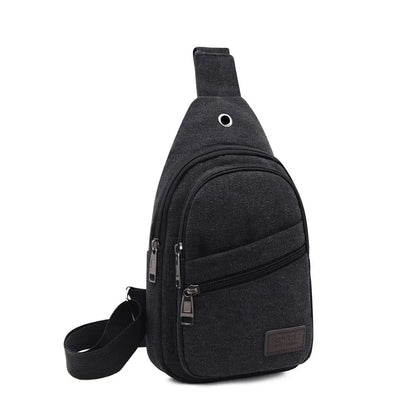 New Casual Canvas Men's Chest Outdoor Sports Man Crossbody Fashion Sling Vintage Male Shoulder Bag