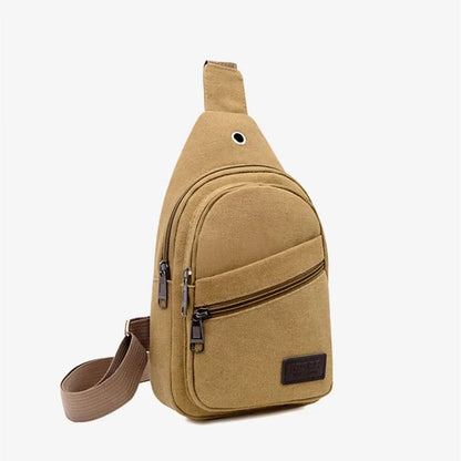 New Casual Canvas Men's Chest Outdoor Sports Man Crossbody Fashion Sling Vintage Male Shoulder Bag