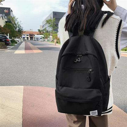New Casual Solid Color Multifunctional Shoulder Backpack High Capacity Nylon Backpacks Backpacks for School Teenagers Girls Sac