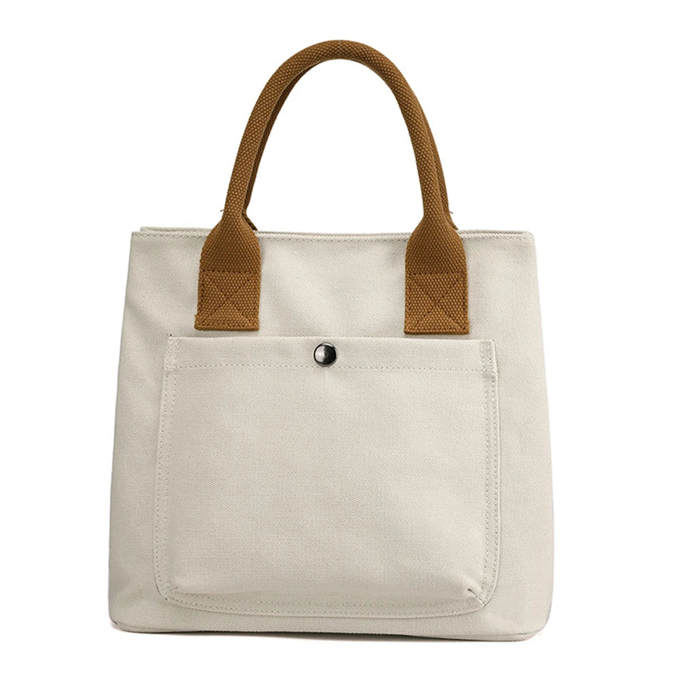 New Casual Totes Bag Super Quality Canvas Bags for Women 2021 Simple Female Brand Top-handle Bags Designer Hasp Style Sac A Main